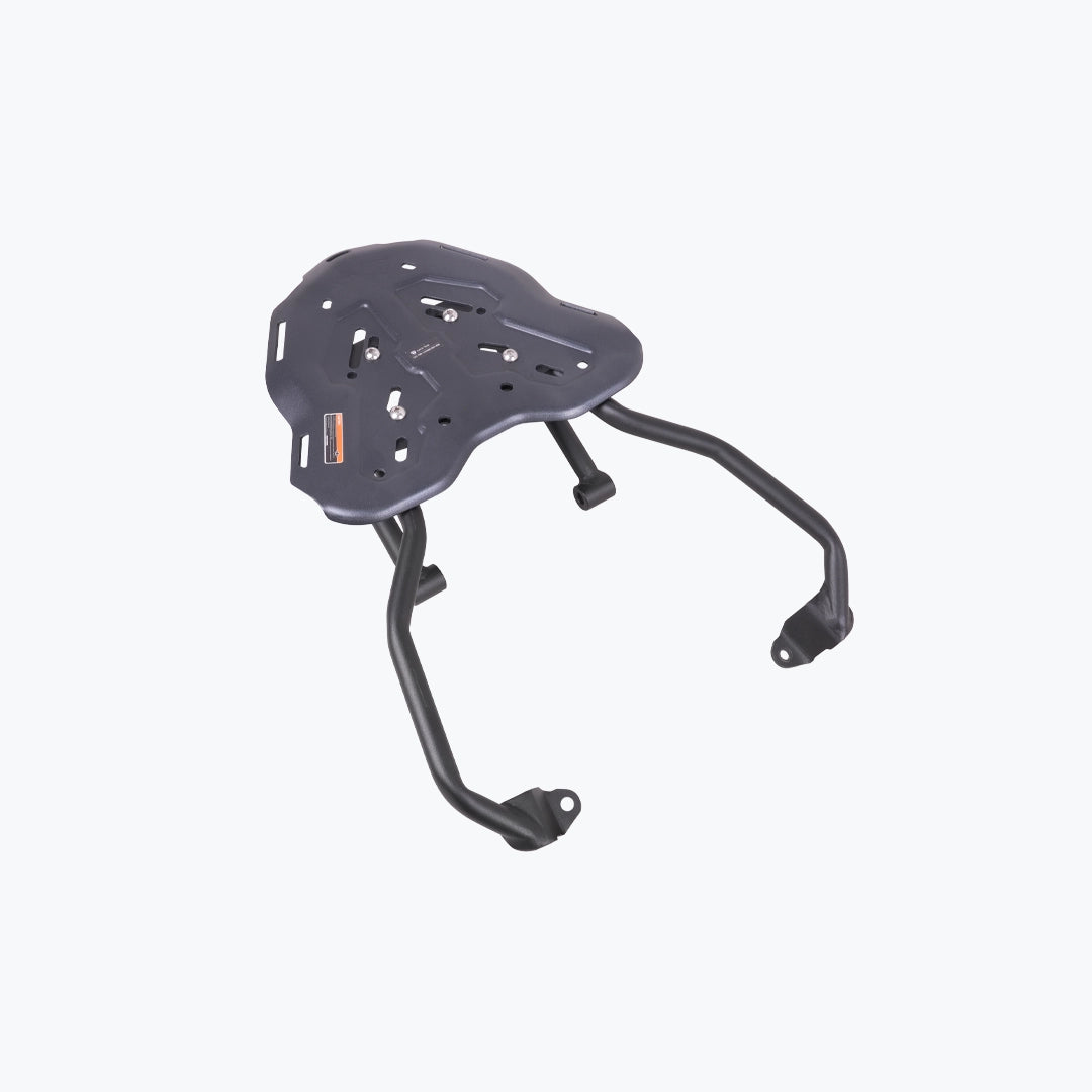 BMW F450 GS Luggage Carrier Black - installed on the motorcycle