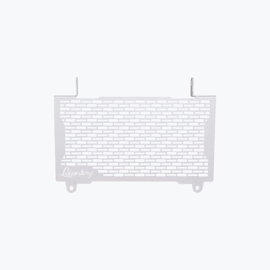 Suzuki V-Strom 800DE radiator guard installed silver