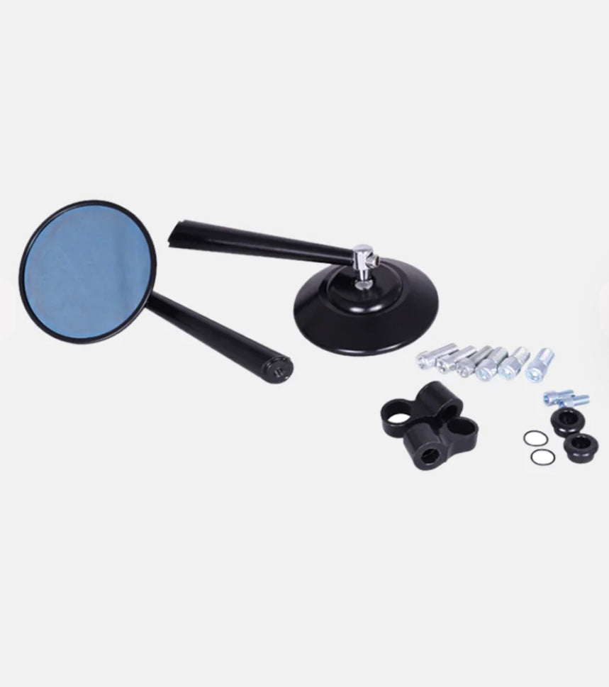 Black Cnc Handle Bar Mirrors