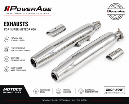 PoweRage Exhaust for Royal Enfield Super Meteor 650