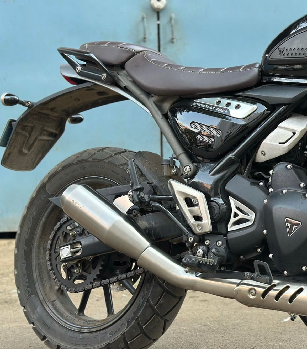 AEW Exhaust For Triumph Scrambler 400 X and Speed 400