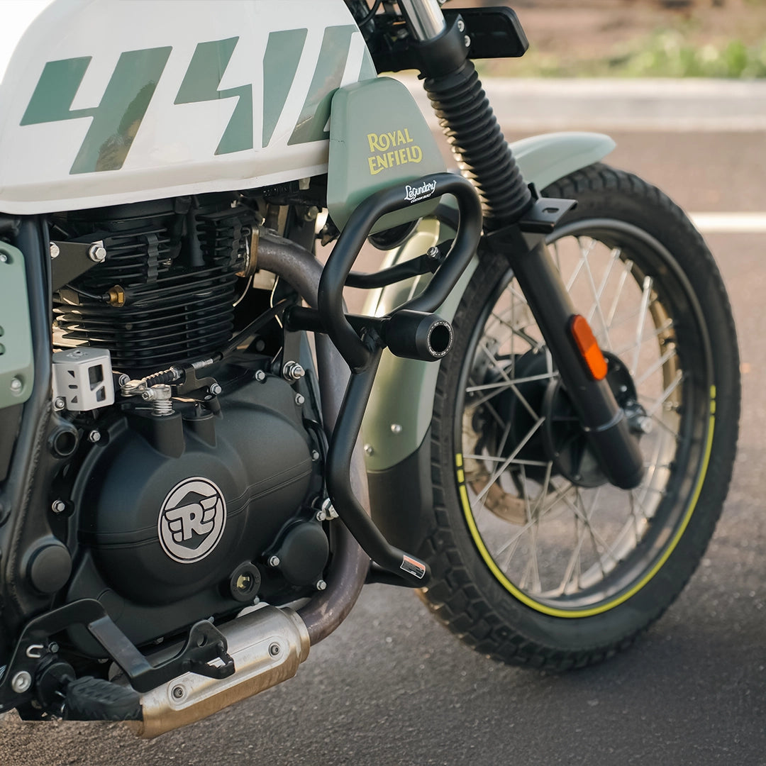 Royal Enfield Scram 440 Crash Guard with Frame Sliders - Black
