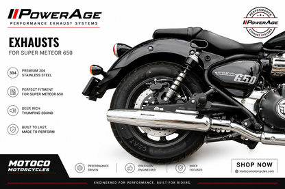 PoweRage Exhaust for Royal Enfield Super Meteor 650