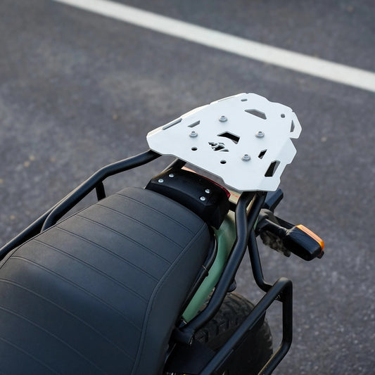Royal Enfield Scram 440 Rear Luggage Carrier - Silver & Black