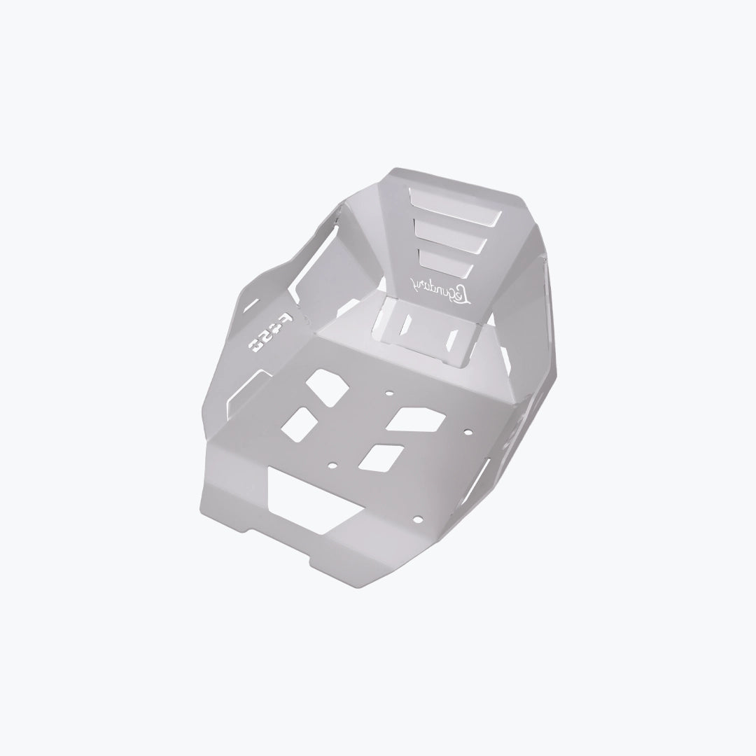 BMW F450 GS Bash Plate Silver - side profile