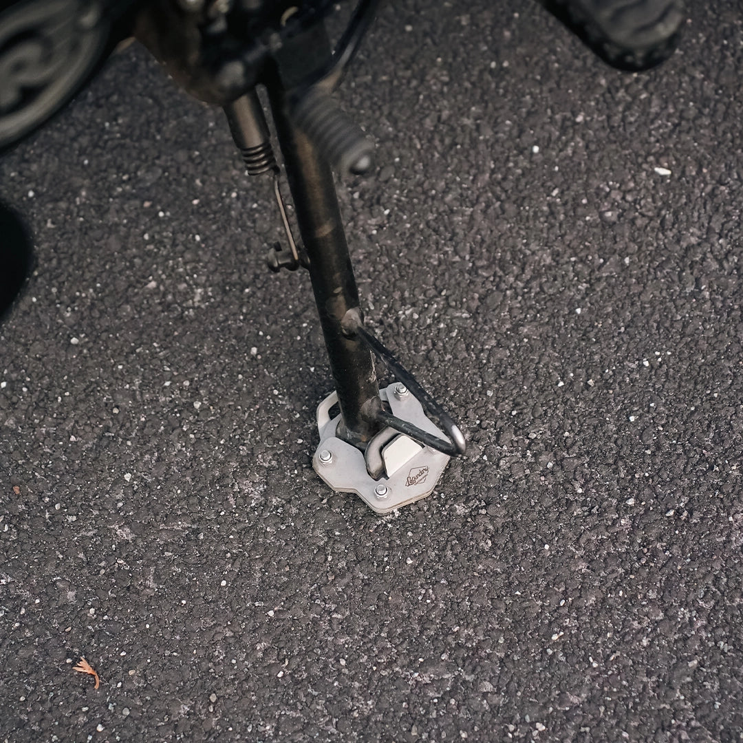 Royal Enfield Scram 440 Side Stand Extender Base - Silver