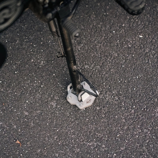Royal Enfield Scram 440 Side Stand Extender Base - Silver