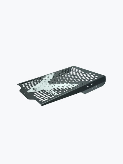 Triumph Tracker 400 radiator guard black mesh detail - MotoCo Motorcycles