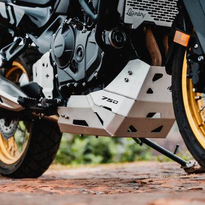 Honda Transalp 750 bash plate silver by MotoCo