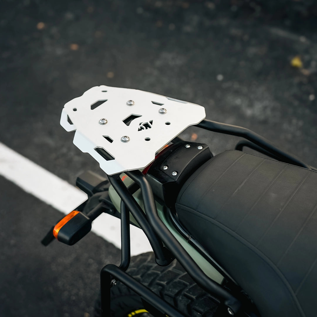 Royal Enfield Scram 440 Rear Luggage Carrier - Silver & Black