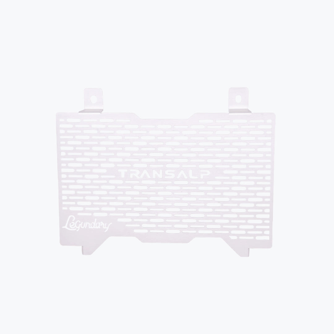 Honda Transalp 750 radiator grille close up silver