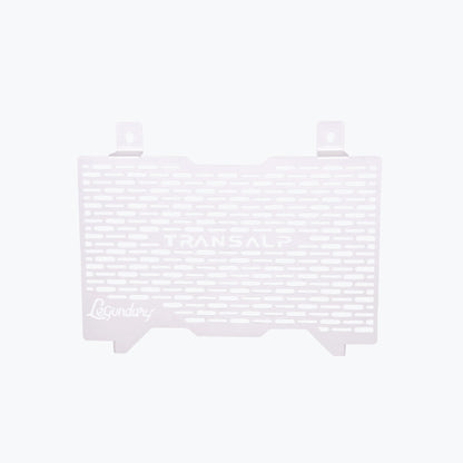 Honda Transalp 750 radiator grille close up silver
