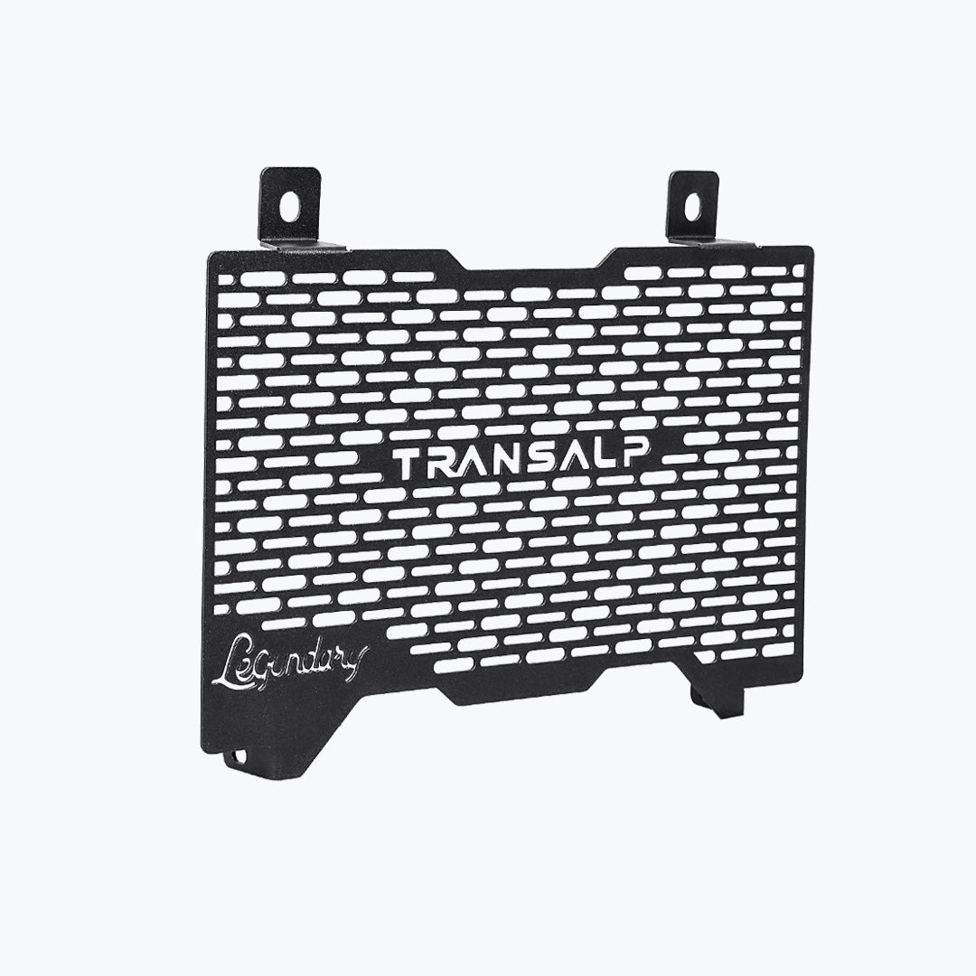 Honda Transalp 750 black radiator grille installed
