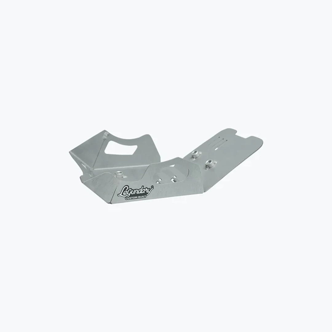Triumph Tracker 400 engine bash plate underside view - MotoCo Motorcycles
