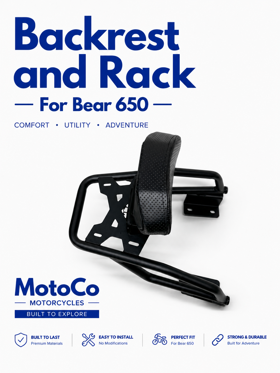 Backrest and Rack For Bear 650