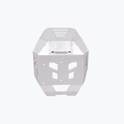 BMW F450 GS Bash Plate Silver - rear angle