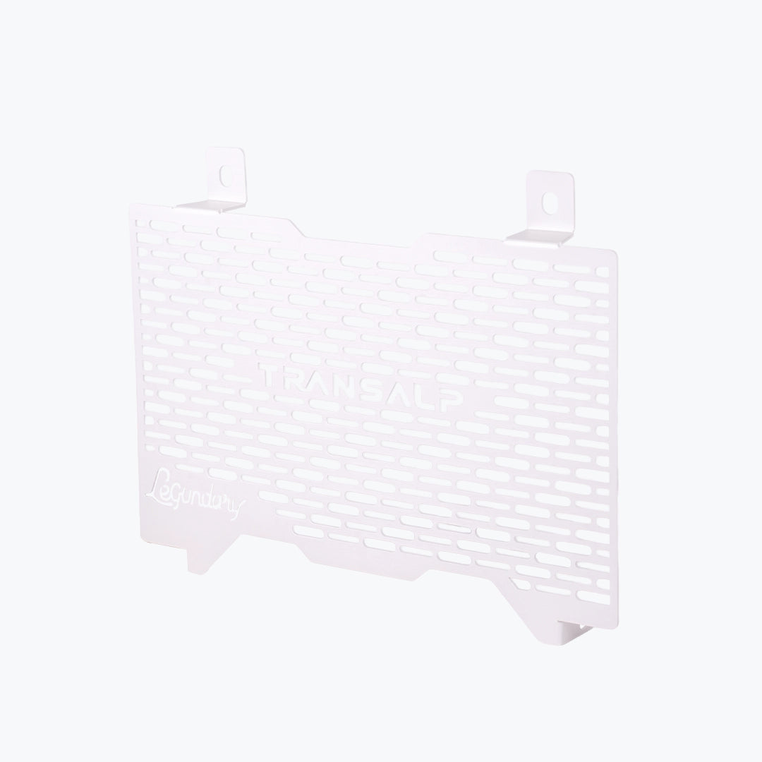 Honda Transalp 750 radiator grille angle view silver