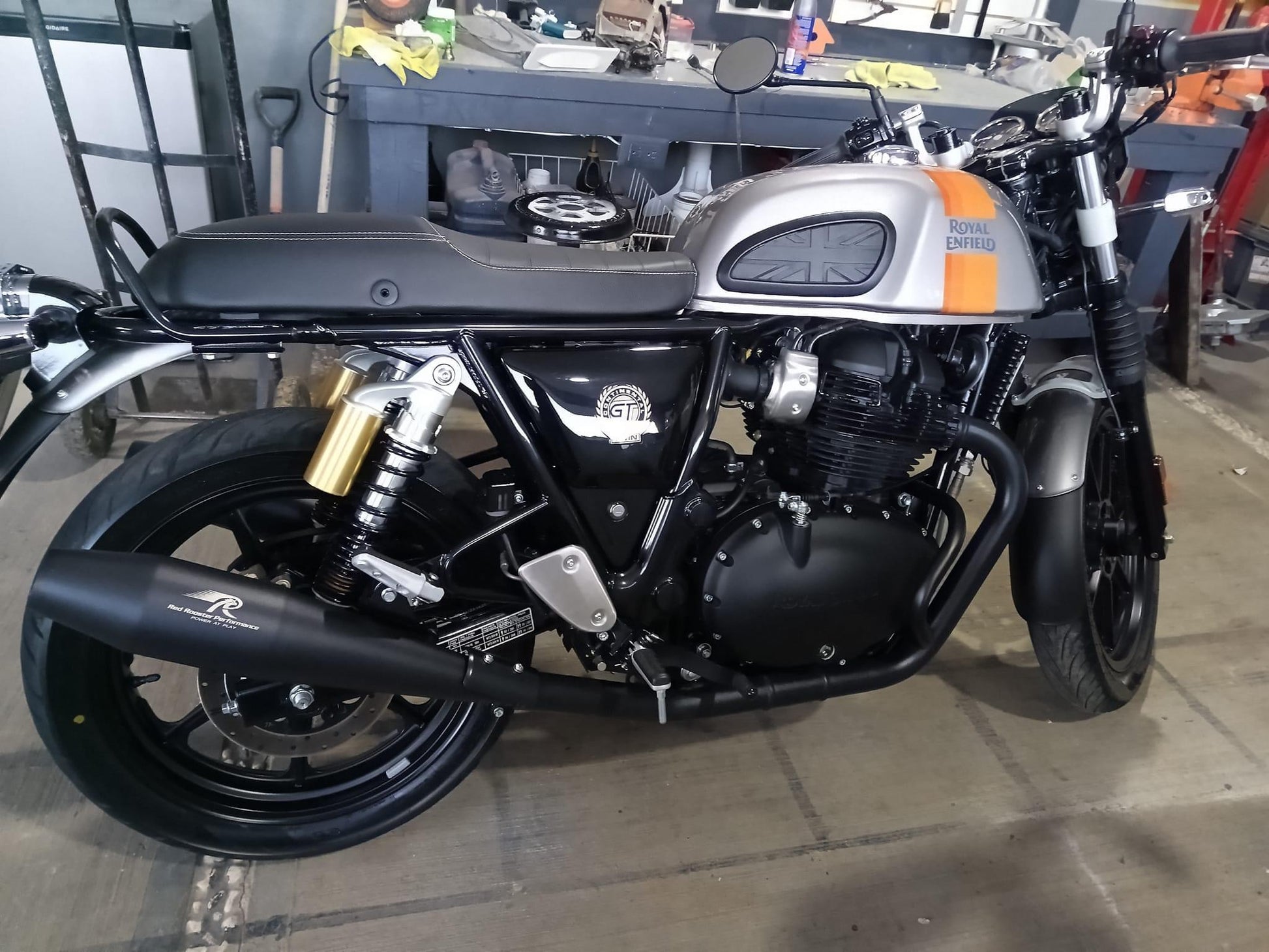 Red Rooster Exhaust Compatible for Interceptor 650 Continental