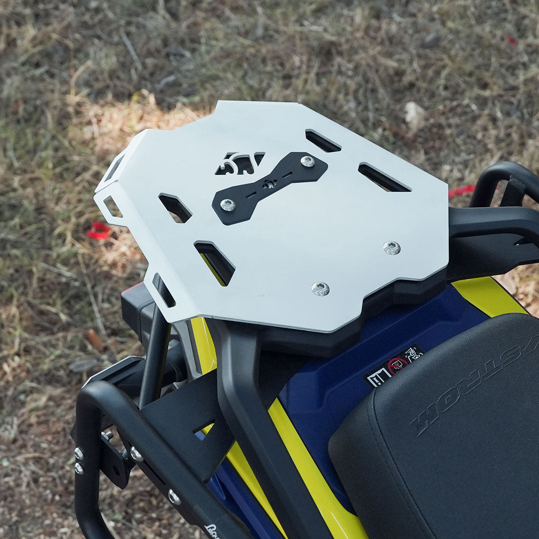 MotoCo Motorcycles Suzuki V-Strom 800DE rear luggage carrier silver