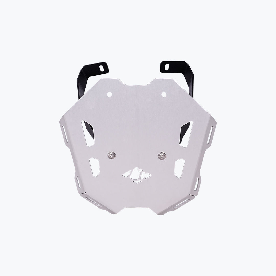 Suzuki V-Strom 800DE rear carrier mounted silver