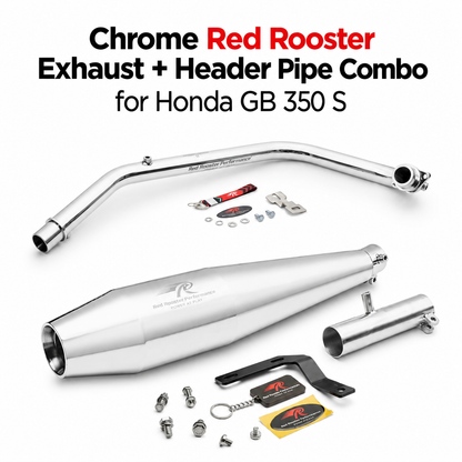 Red Rooster Exhaust + Header Pipe Combo for Honda GB 350 S