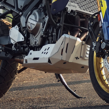 MotoCo Motorcycles Suzuki V-Strom 800DE engine bash plate silver