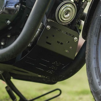 Engine guard fitted to a Royal Enfield Shotgun 650