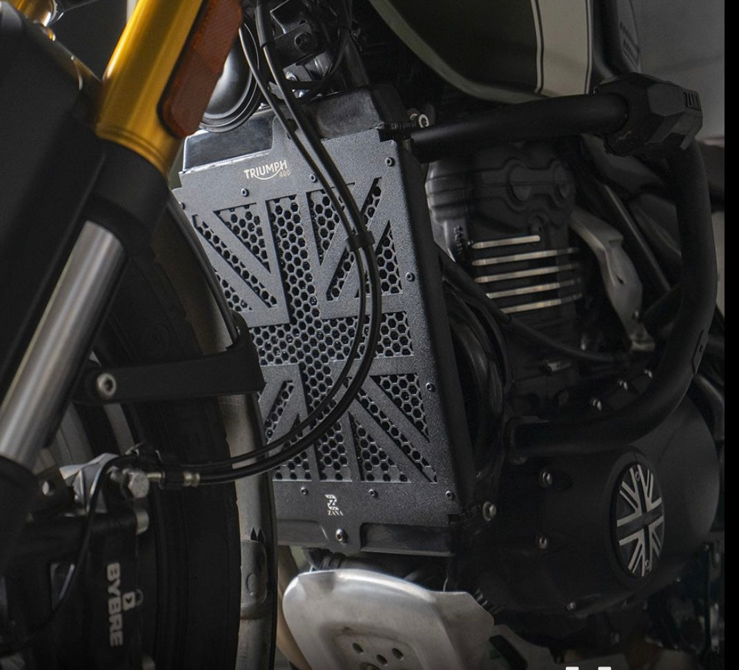 Scrambler Radiator UK Flag Radiator Grill for Street 400 & Scrambler 400 – MotoCo
