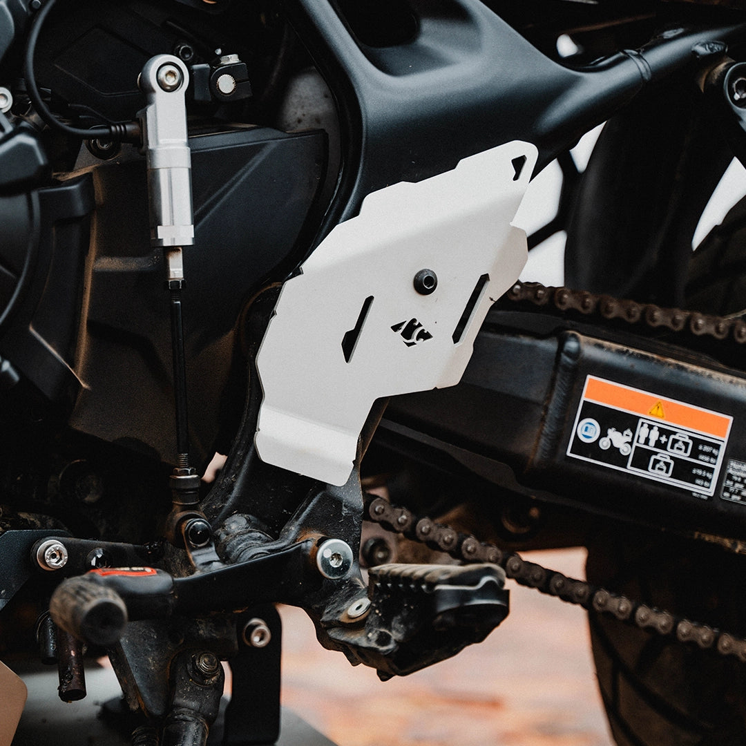 Honda Transalp 750 boot guards silver by MotoCo