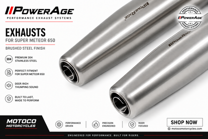 PoweRage Exhaust for Royal Enfield Super Meteor 650