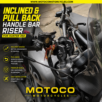 Inclined Handle Bar Risers For Hunter 350
