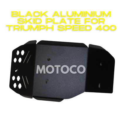 Black Aluminium Skid Plate for Triumph Speed 400 & Scrambler 400 X