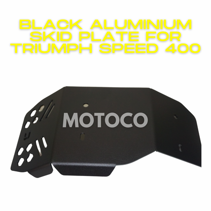 Black Aluminium Skid Plate for Triumph Speed 400 & Scrambler 400 X