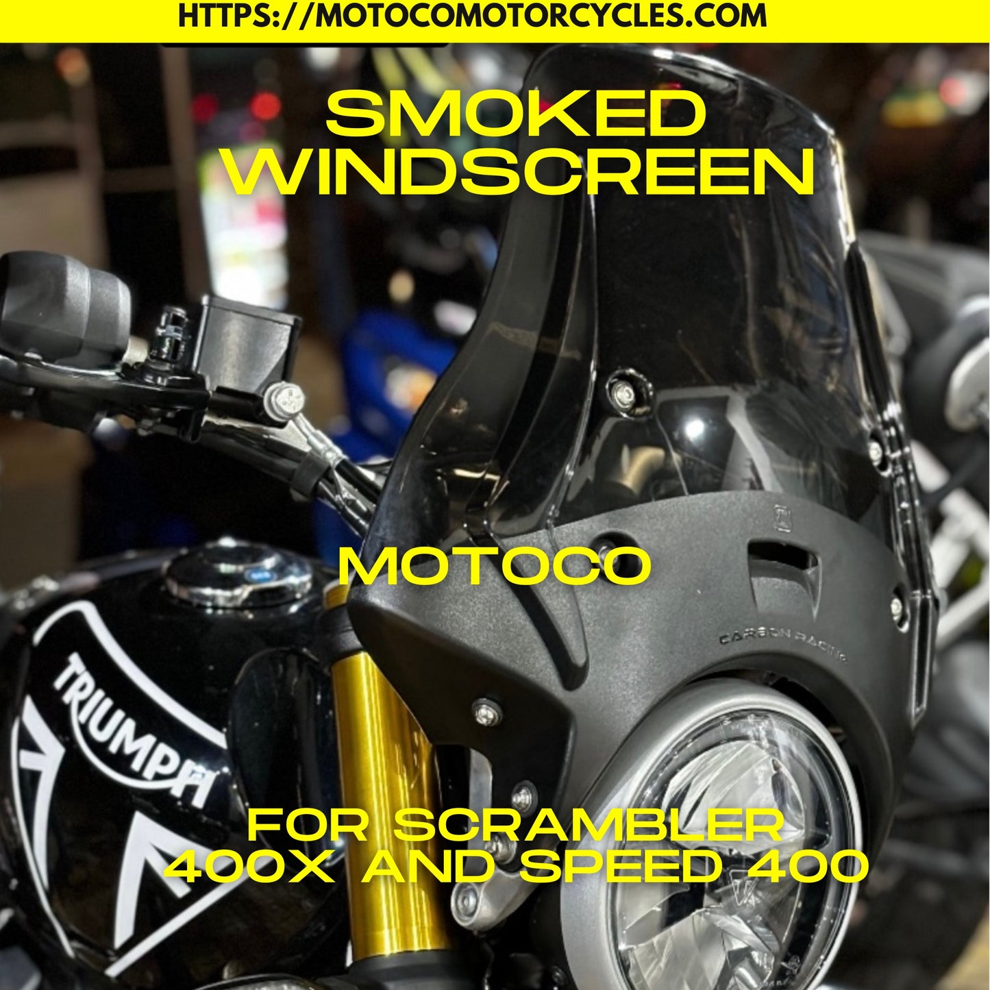 Smoked Windscreen For Triumph Speed 400 and Scrambler 400x