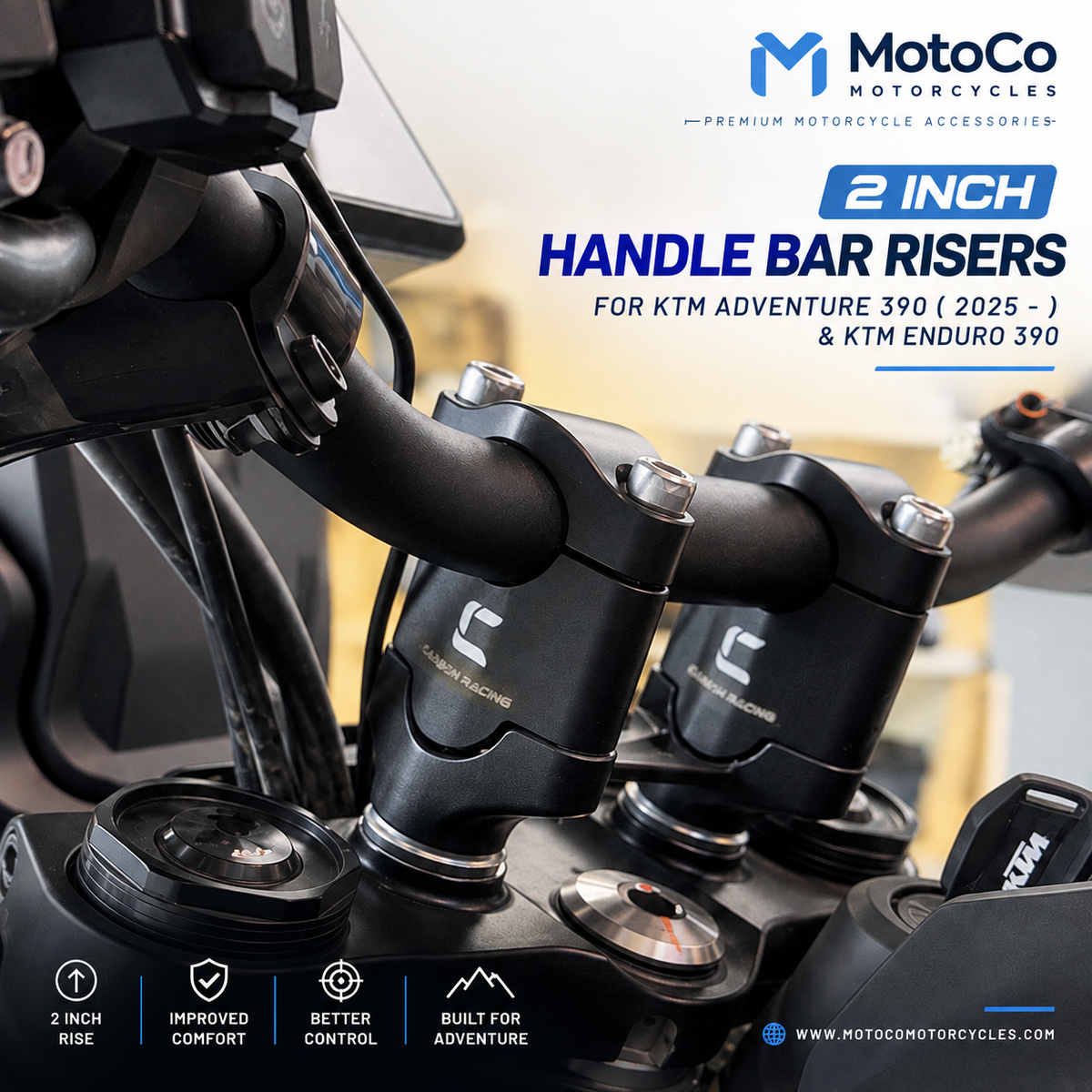 Handlebar Risers for KTM Adventure 390 & Enduro 390 R( 2025 - )