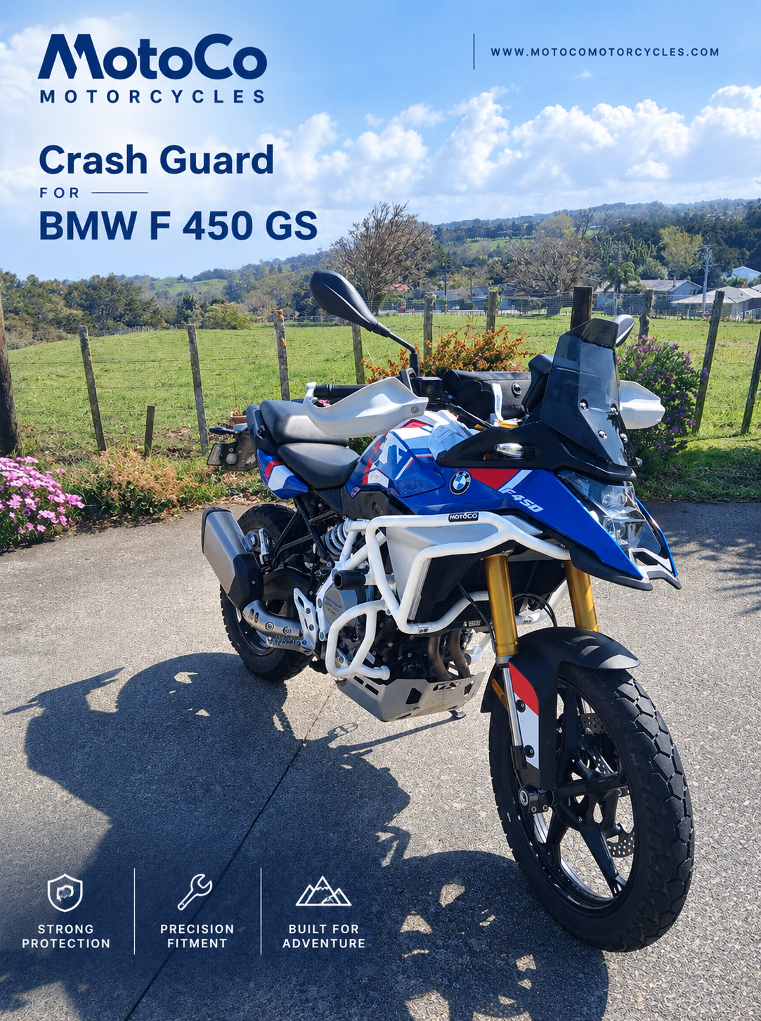 BMW F450 GS Crash Guard - Engine & Frame Protection