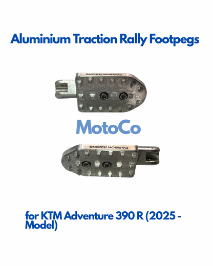 Premium CNC Aluminium Traction Rally Footpegs for KTM Adventure 390 R (2025 Model)