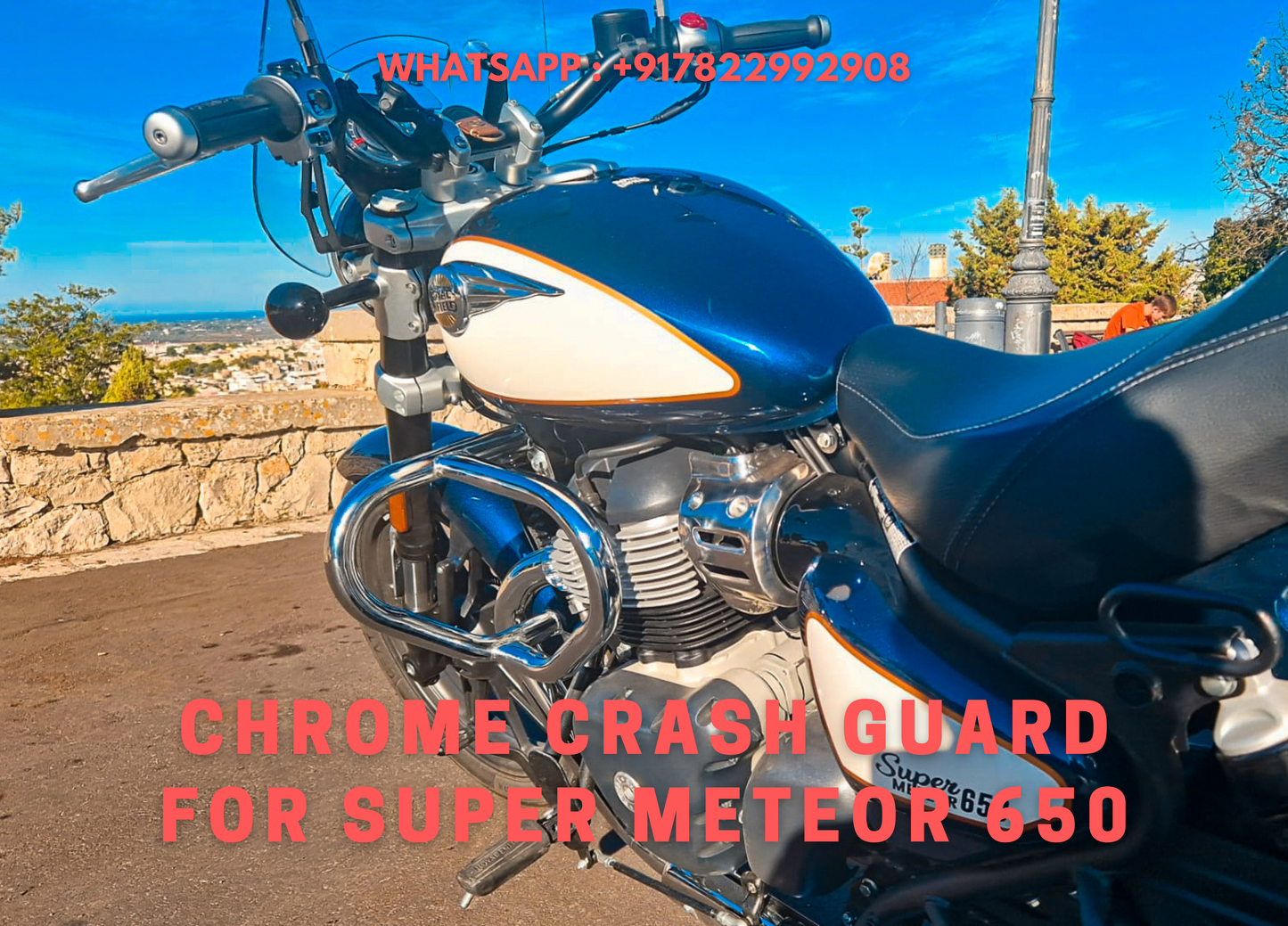 Chrome Crash Guard Compatible For Super Meteor 650