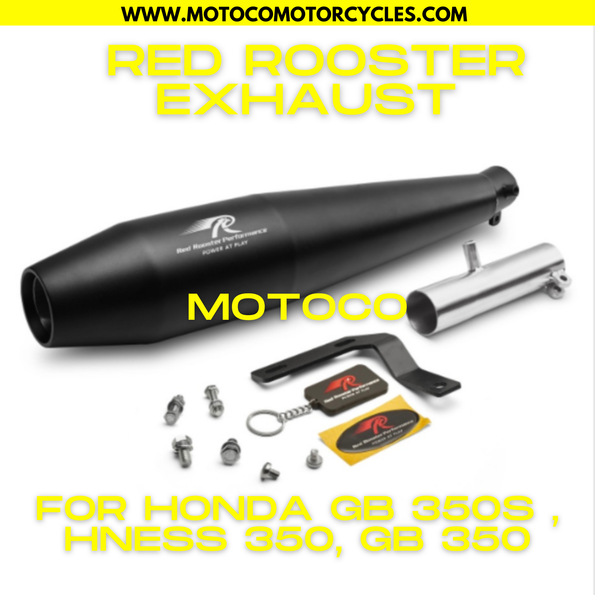 Red Rooster Exhaust For GB 350S , Hness 350 & GB 350 – MotoCo