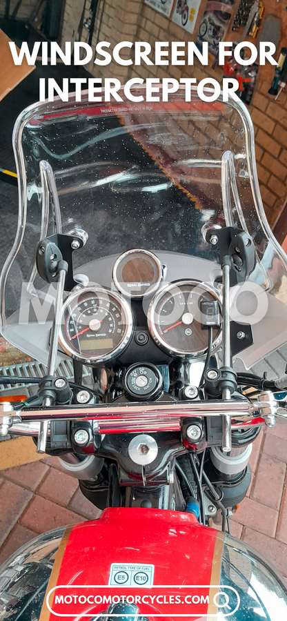Touring Windscreen Compatible For Royal Enfield Interceptor 650 & Hunter 350 ( Clear )