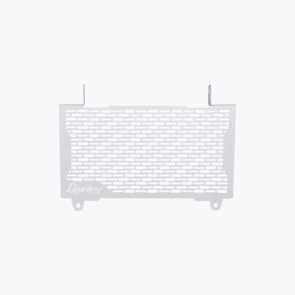 Suzuki V-Strom 800DE radiator guard installed silver
