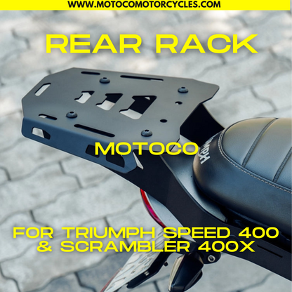 Black Rear Rack for Triumph Speed 400 and Scrambler 400 X