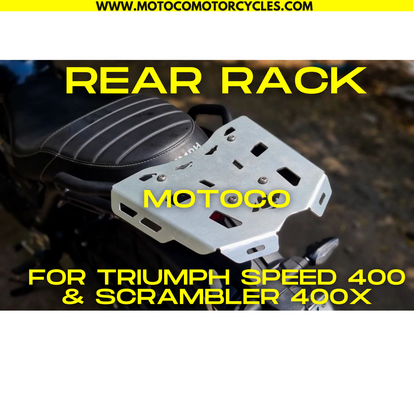 Aluminum Rear Rack for Triumph Speed 400 and Scrambler 400X
