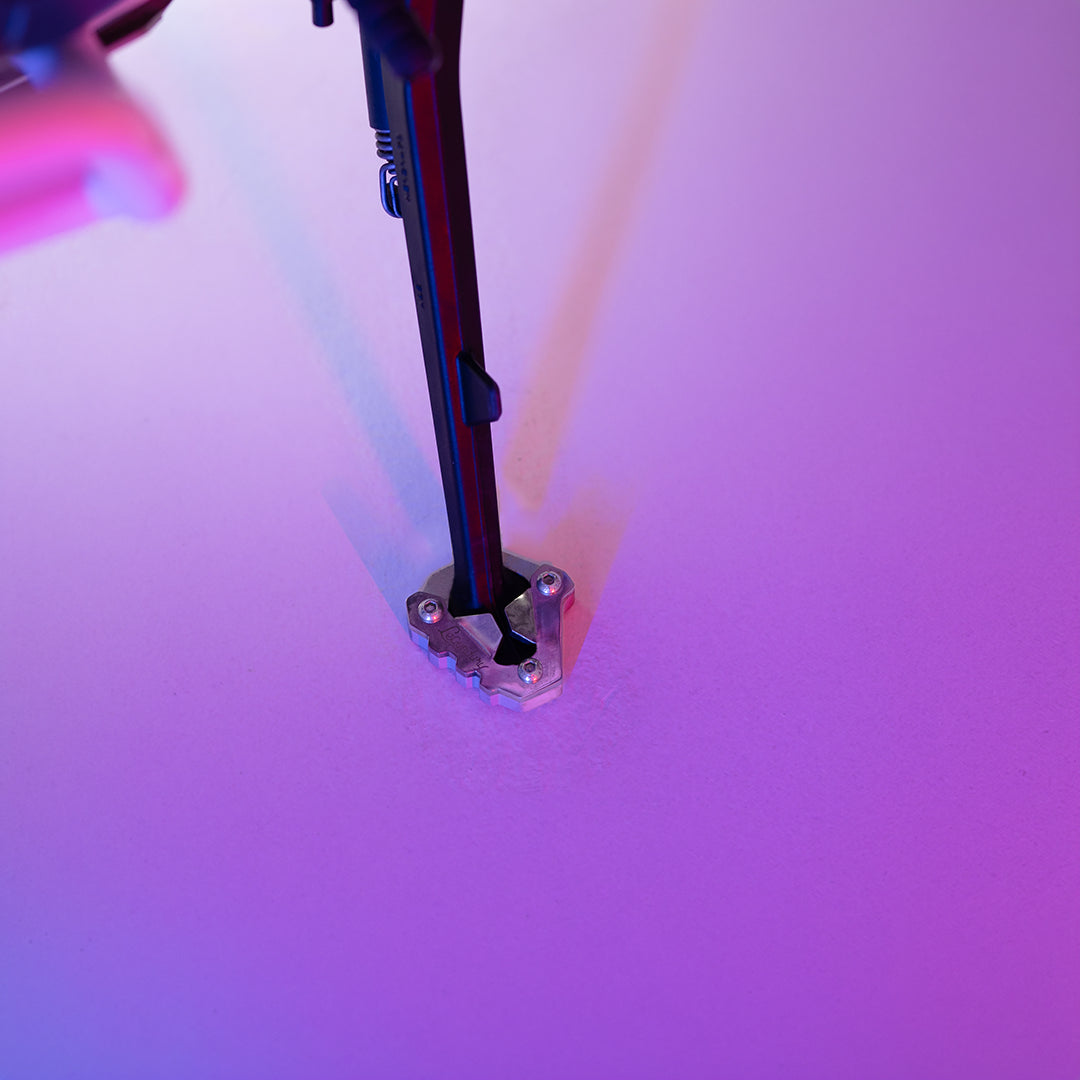 BMW F450 GS Side Stand Base Extender - side profile