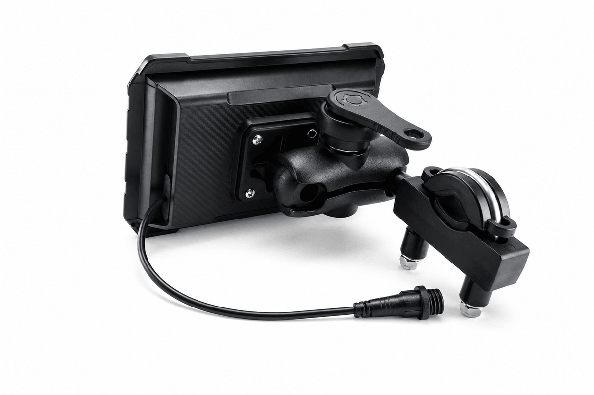 ADS Rover Mini installed on motorcycle handlebar