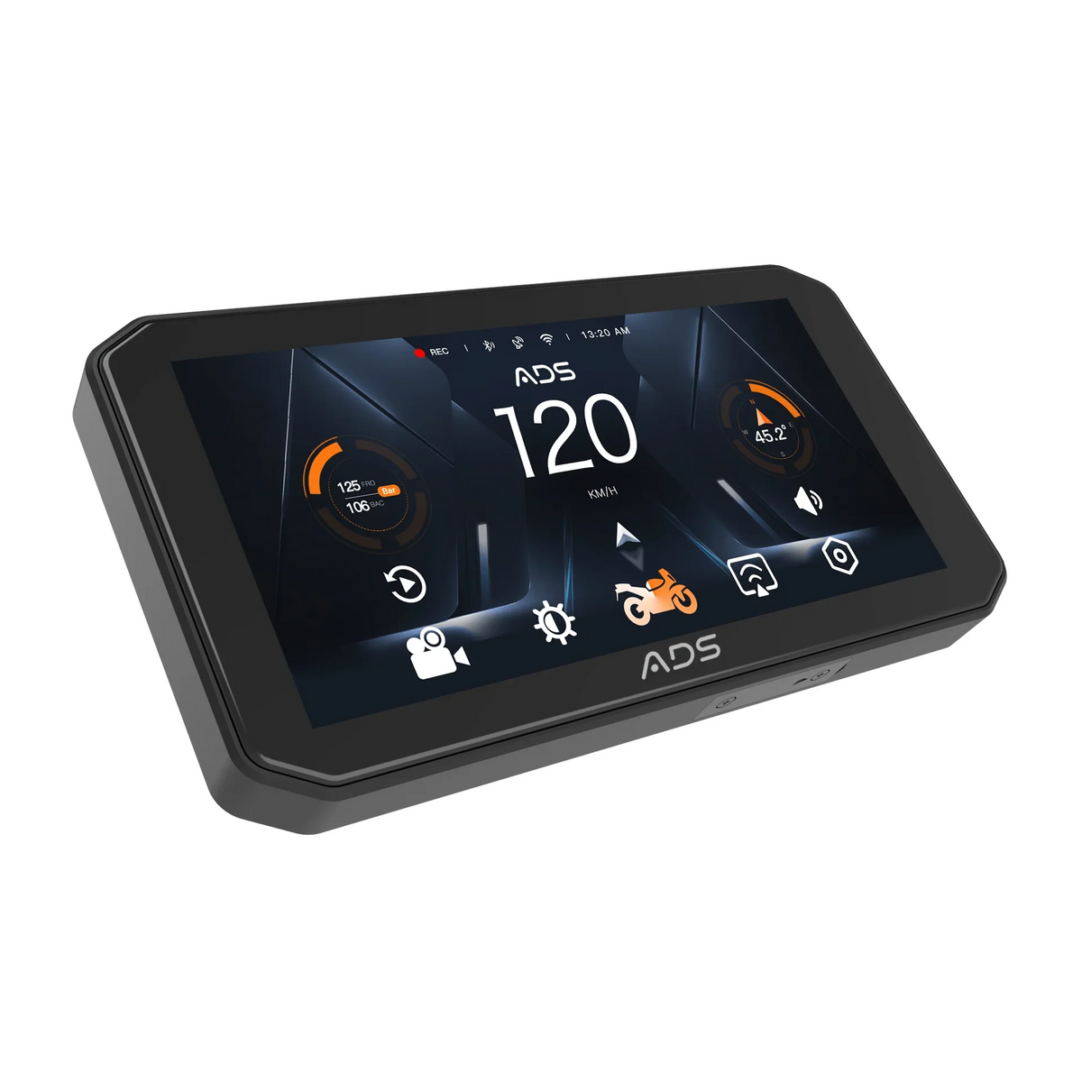 ADS Rover Pro 6.25-inch display installed on motorcycle