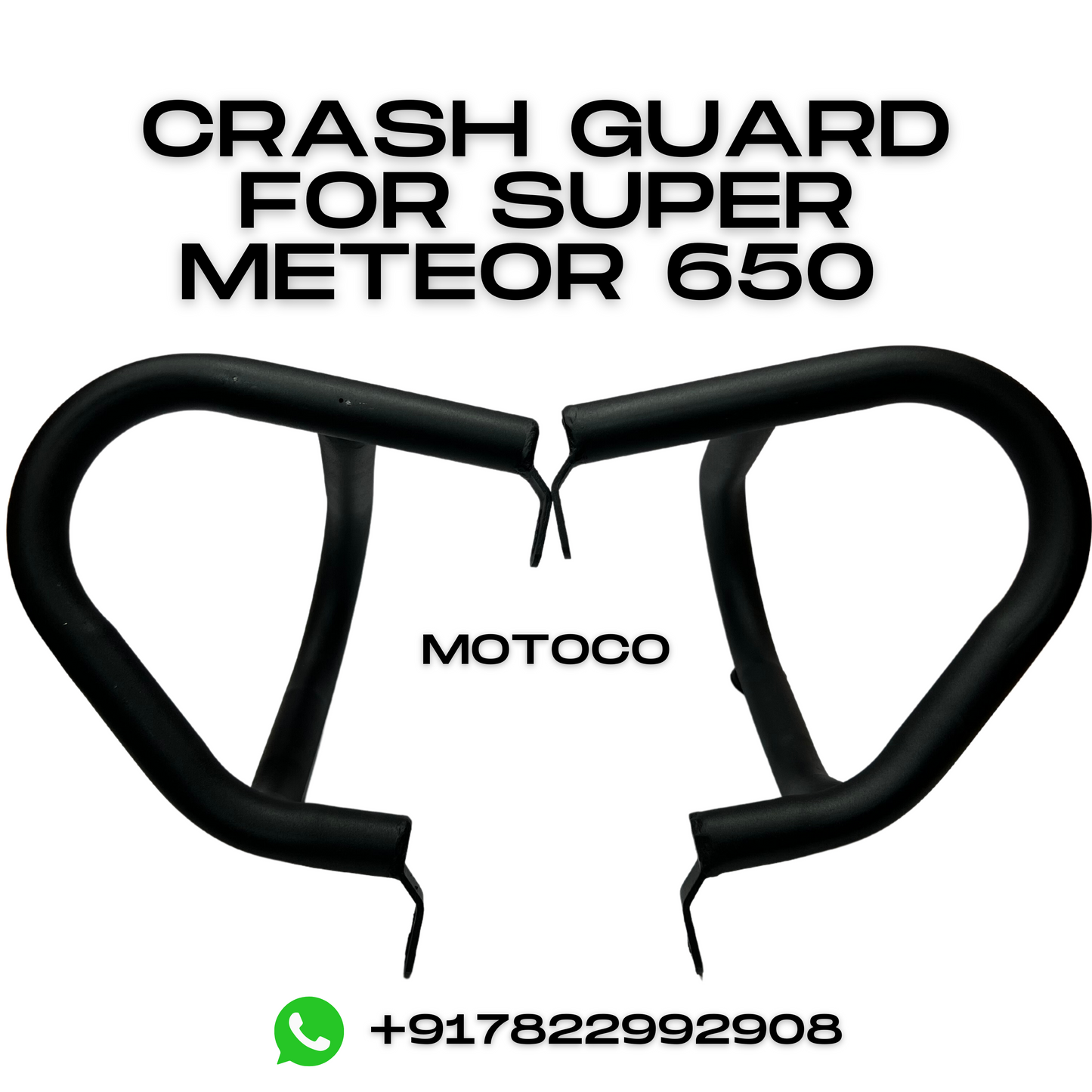 Black Crash Guard Compatible For Super Meteor 650