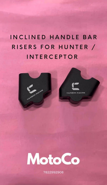 Angled Aluminum Handlebar Risers for Interceptor 650 &  Hunter 350