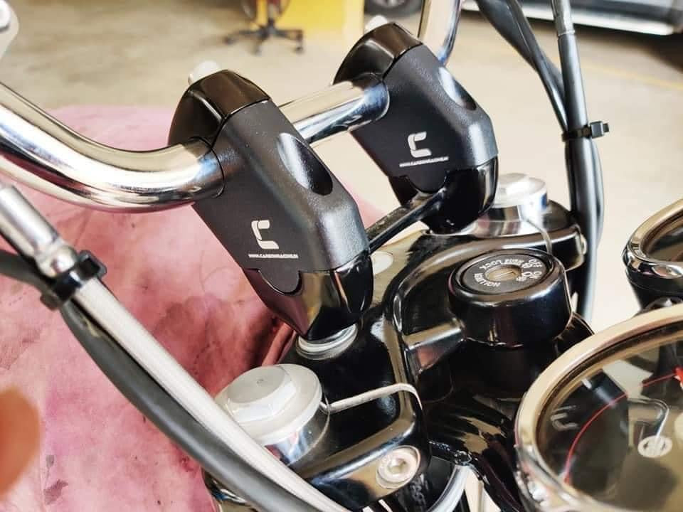 Angled Aluminum Handlebar Risers for Interceptor 650 – MotoCo
