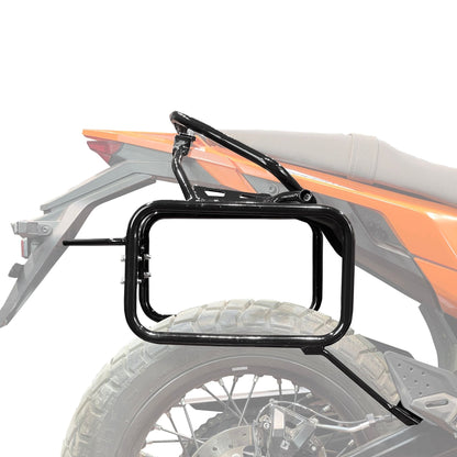 KTM 390 Adventure 2025 pannier mounting rails with grab bar